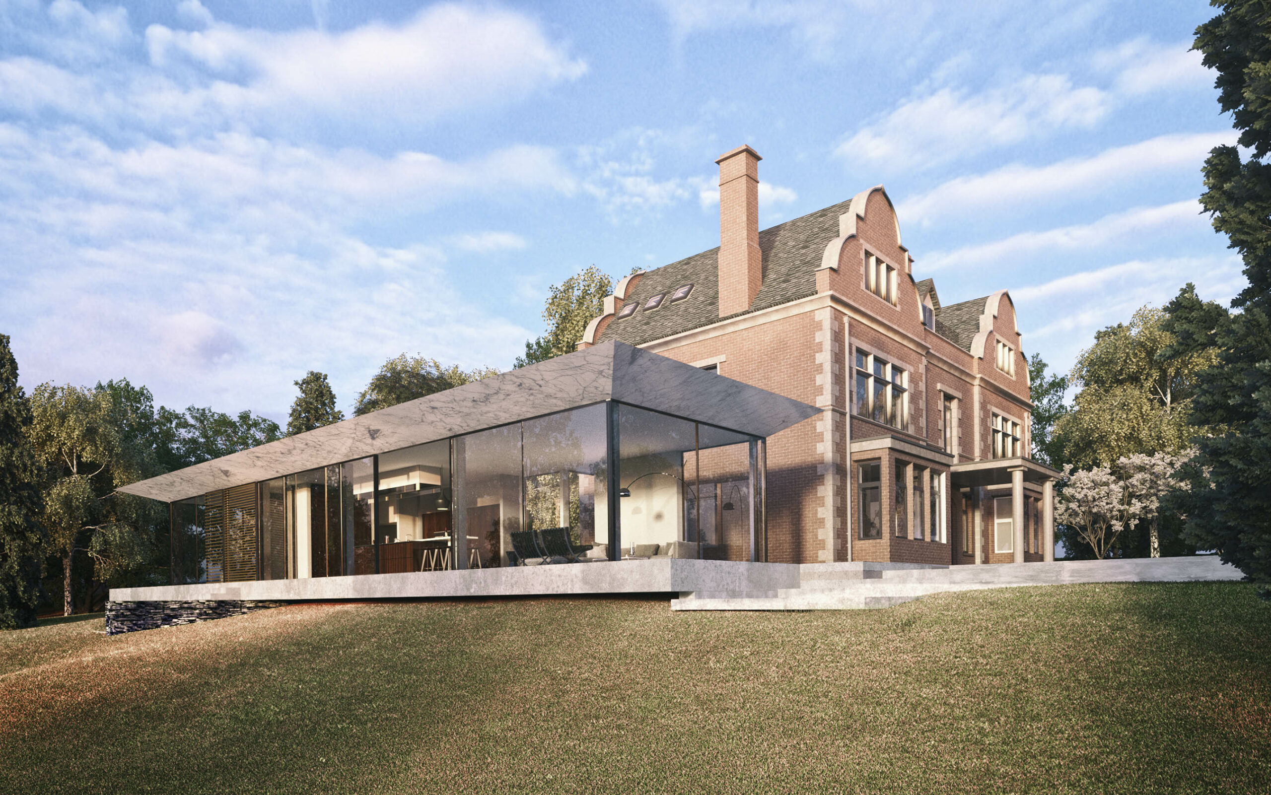 Prime luxury country home extension architecture