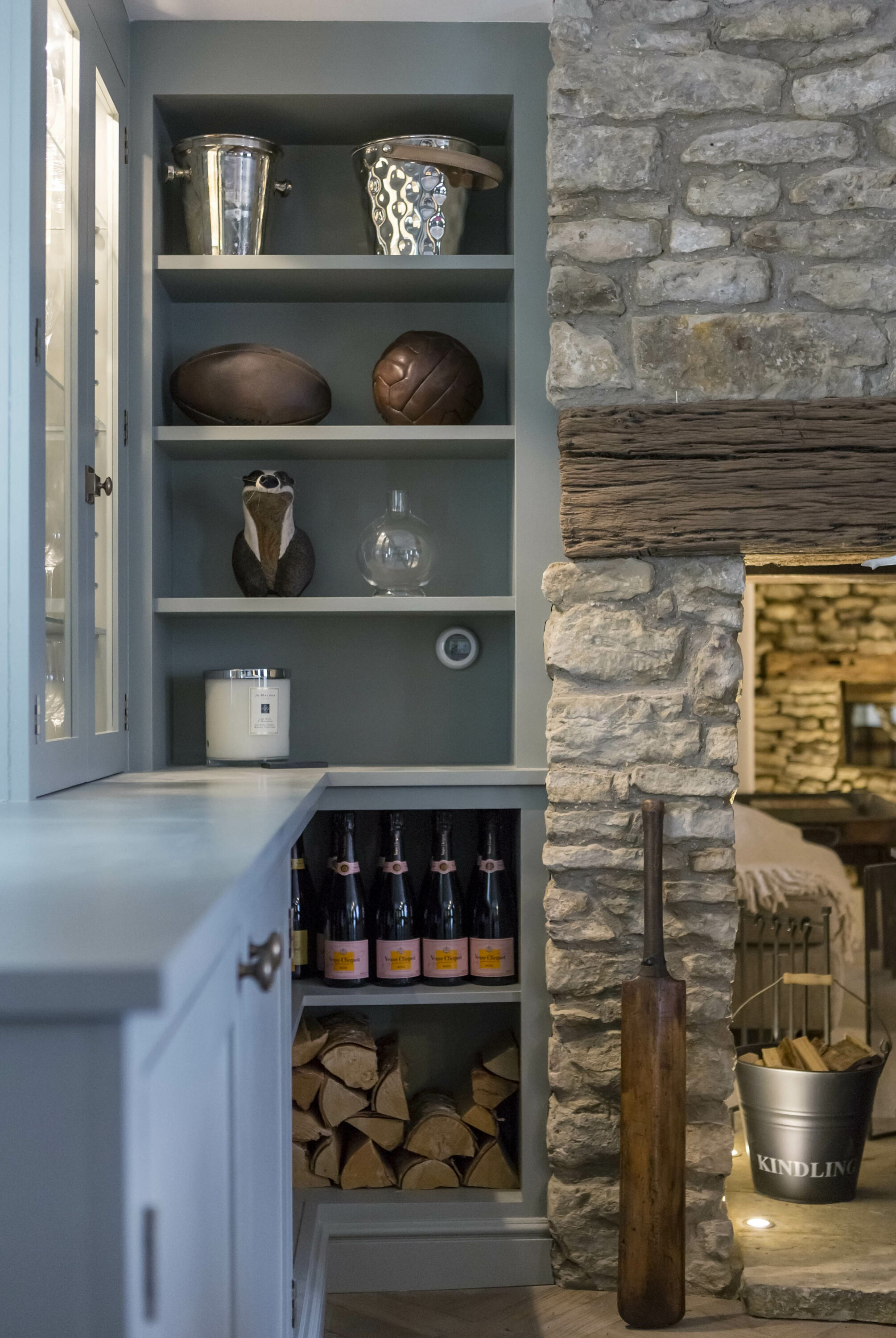 Rustic cottage living room