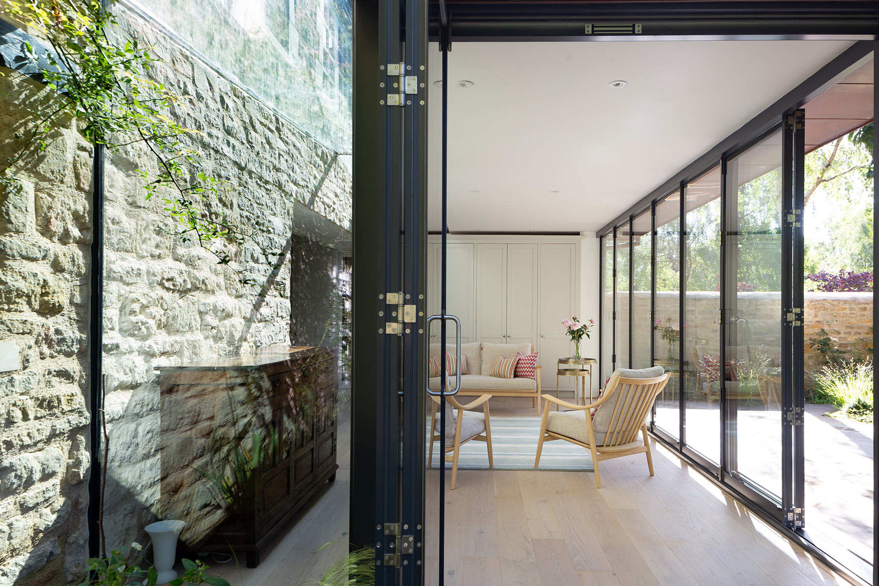 Fully glazed country home extension