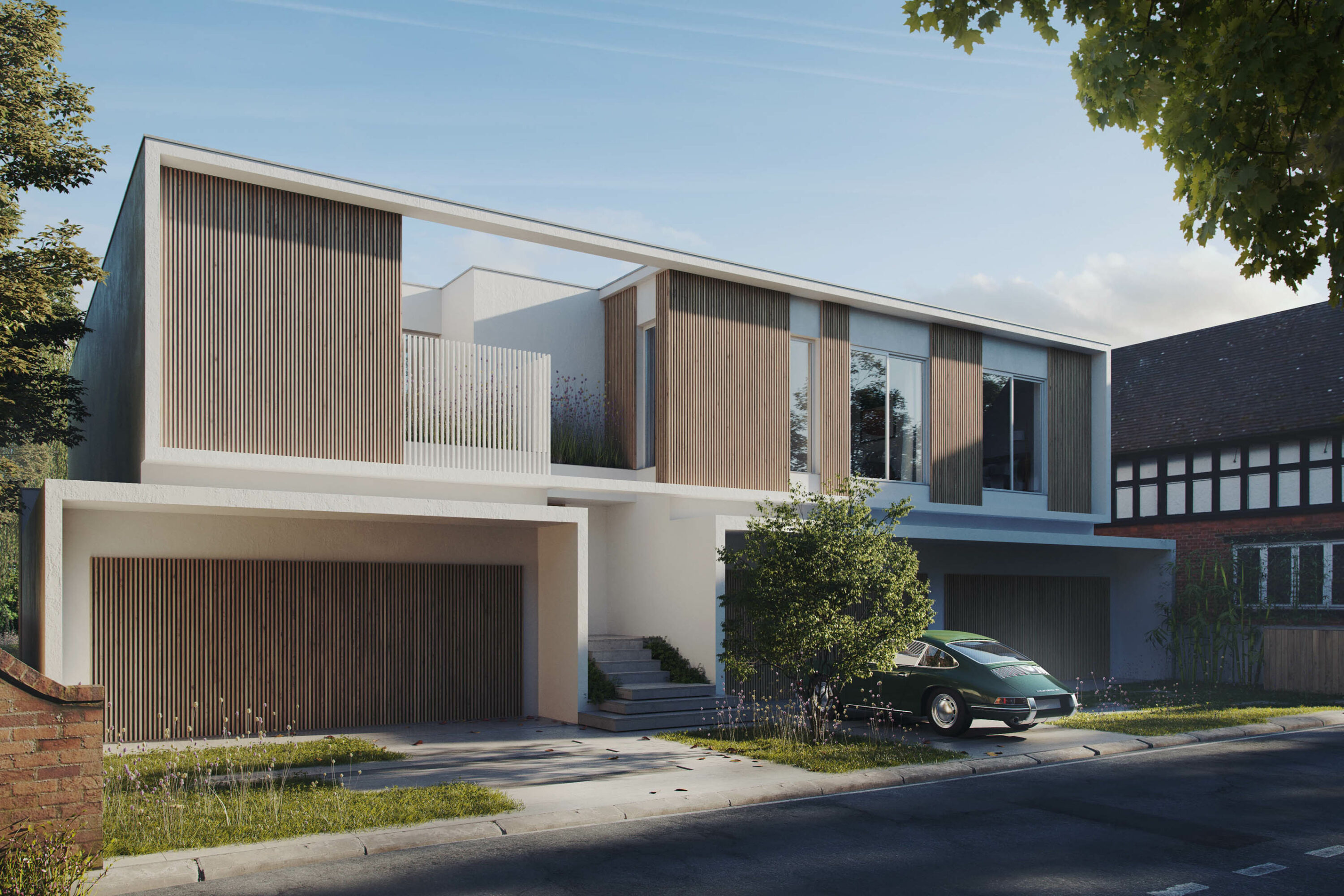 Contemporary sustainable new build home design oxford