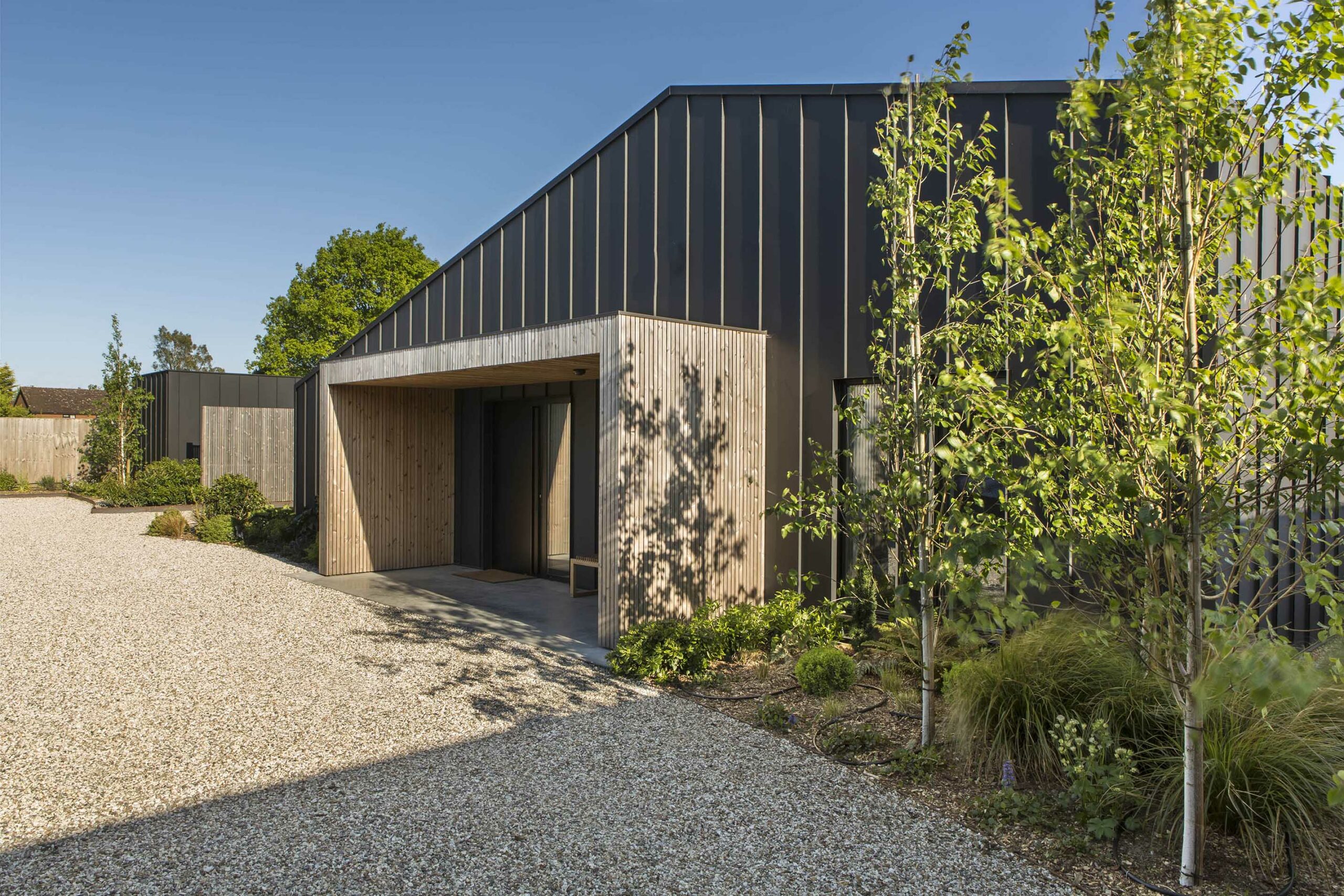 Modern barn conversion with sustainable design architecture