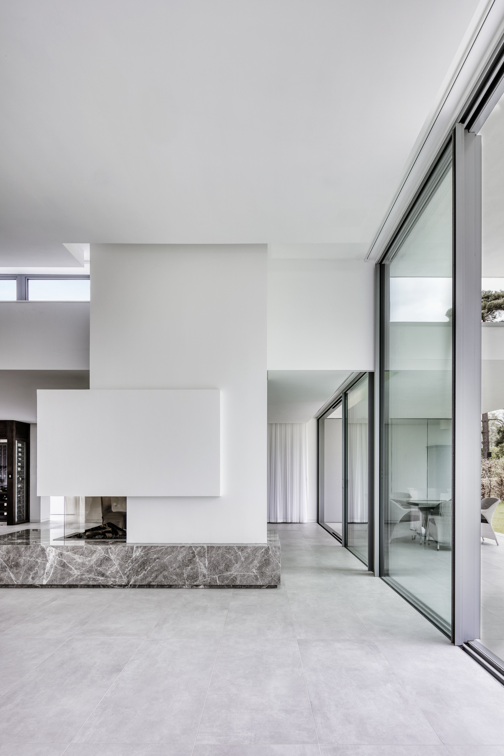 Double height sliding doors ultra contemporary new build home