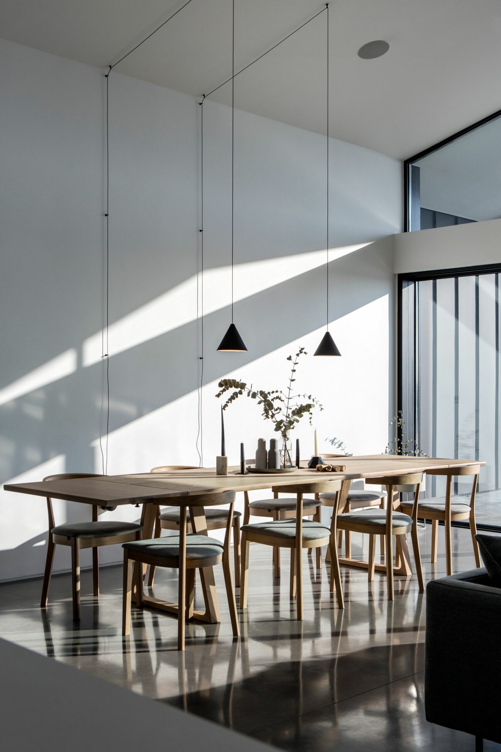 Double height modern interior design barn conversion country home