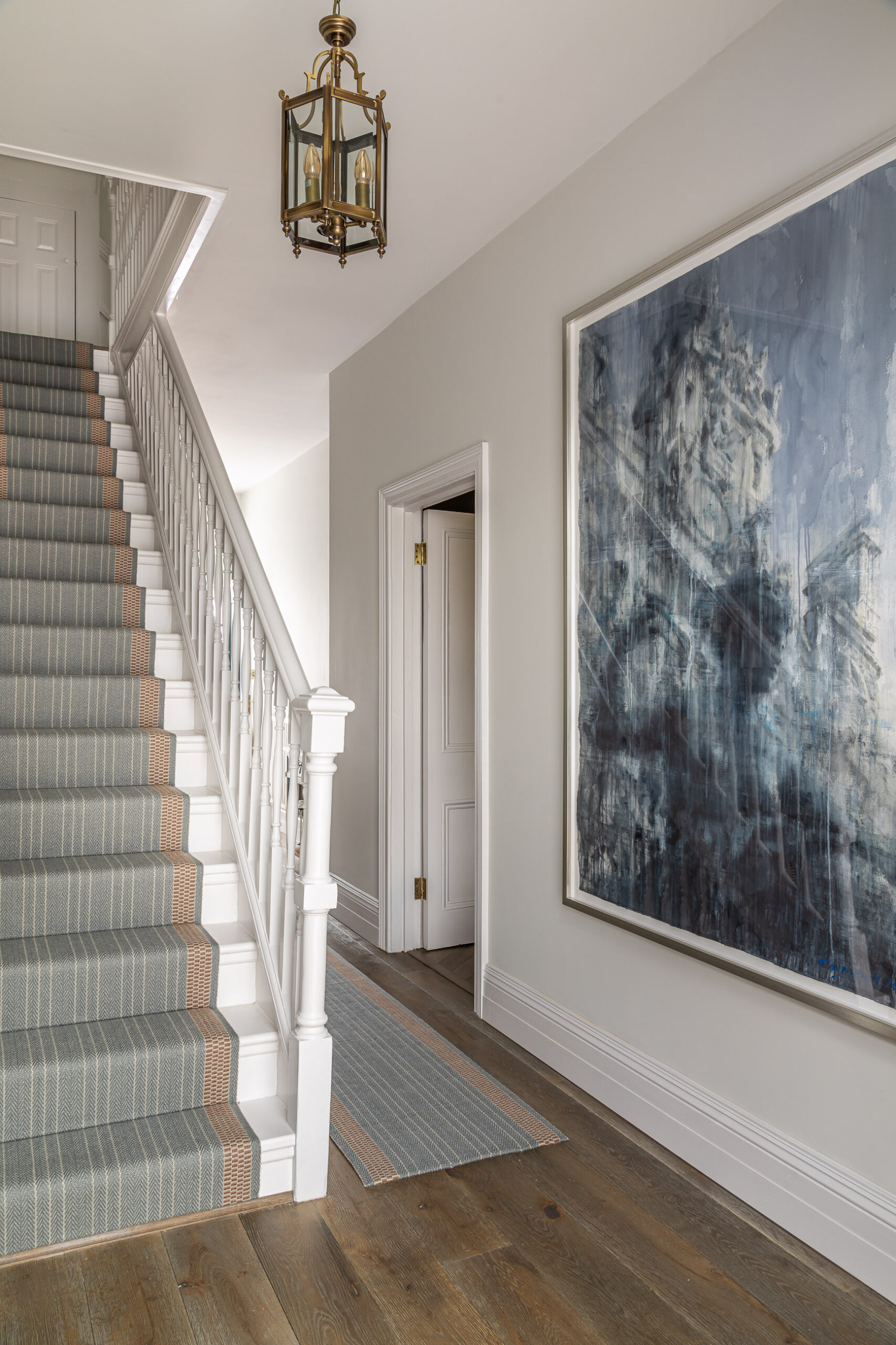 Statement painting hallway design