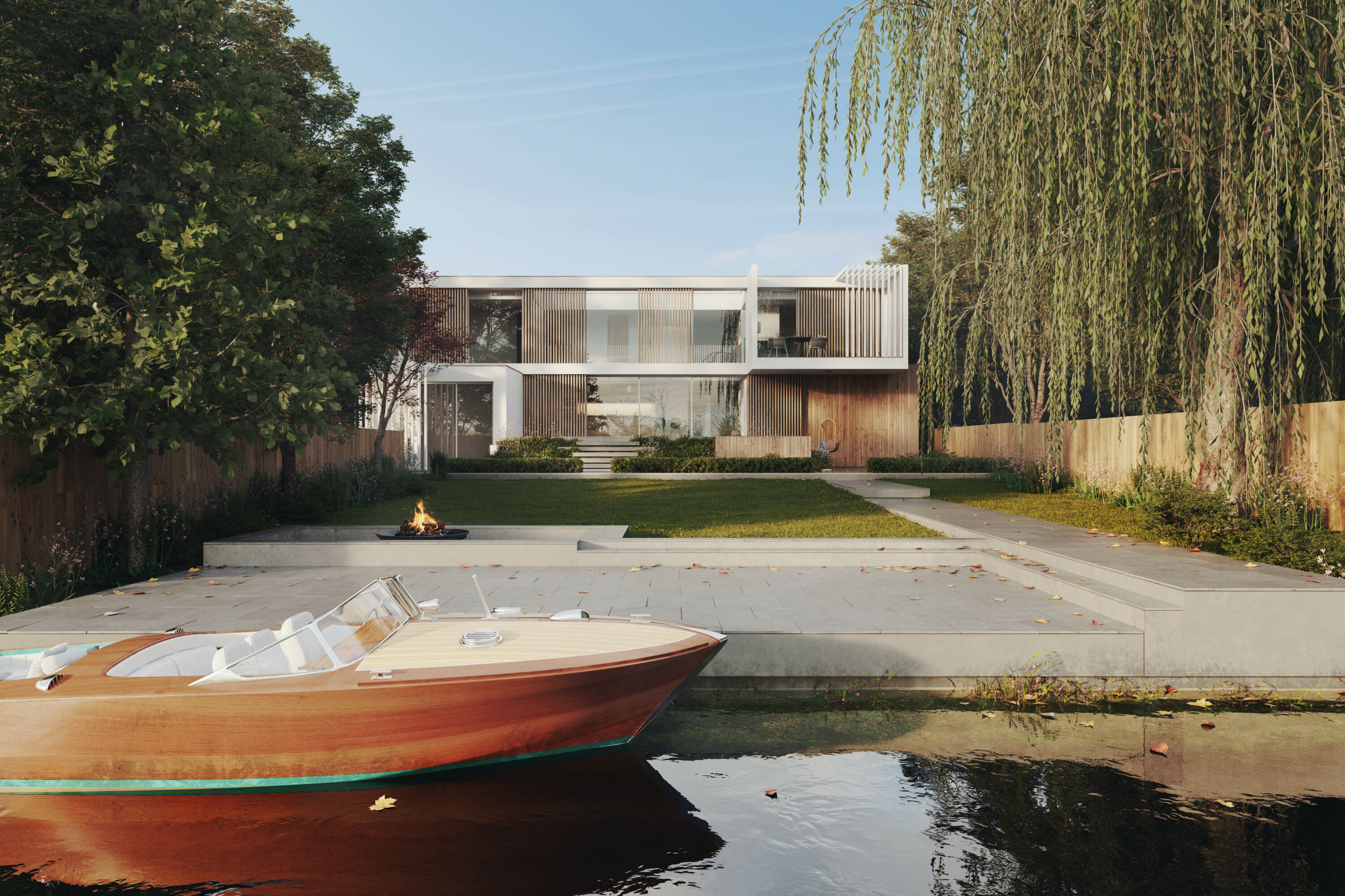 Luxury new build country home render