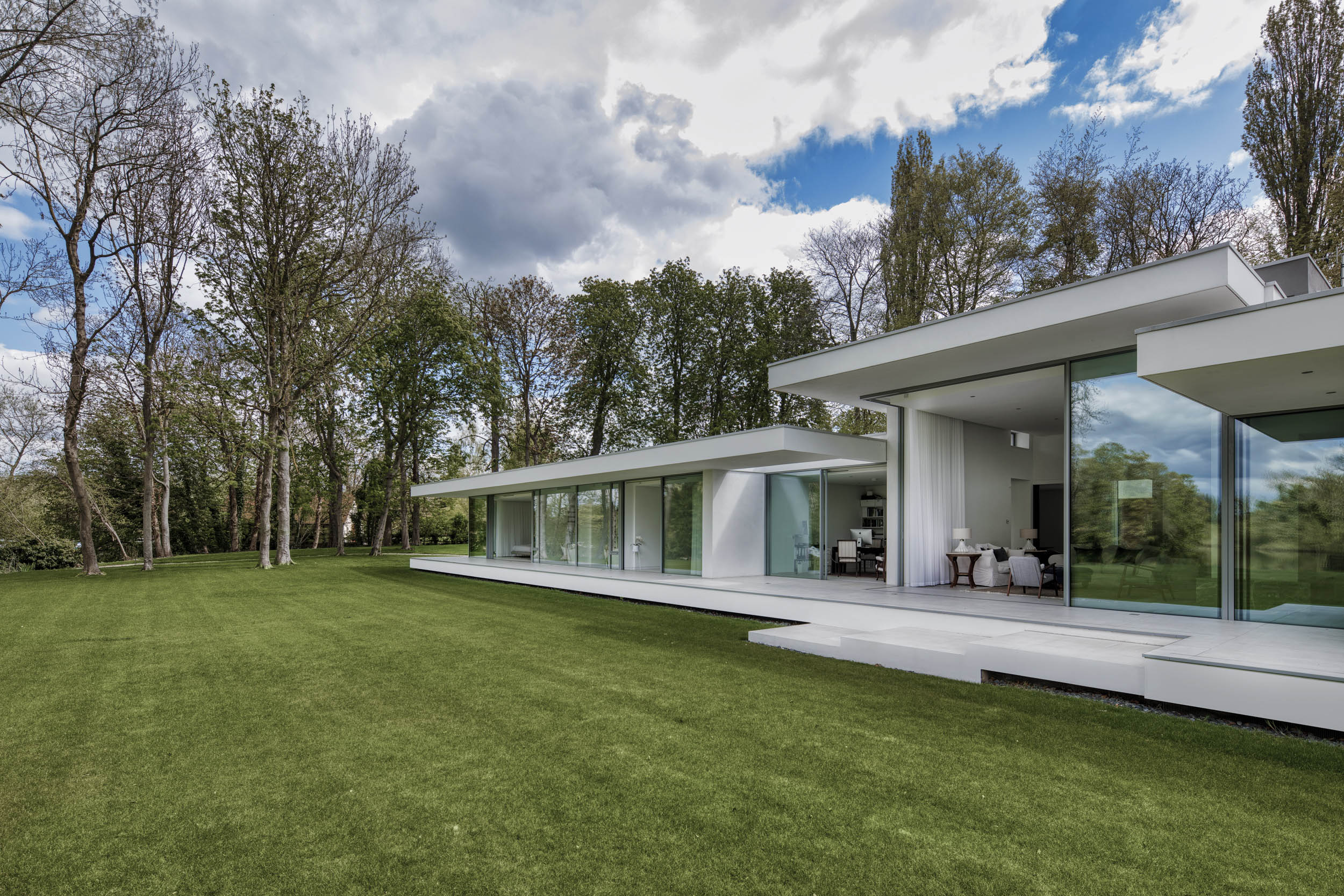 Modern glazed new build home