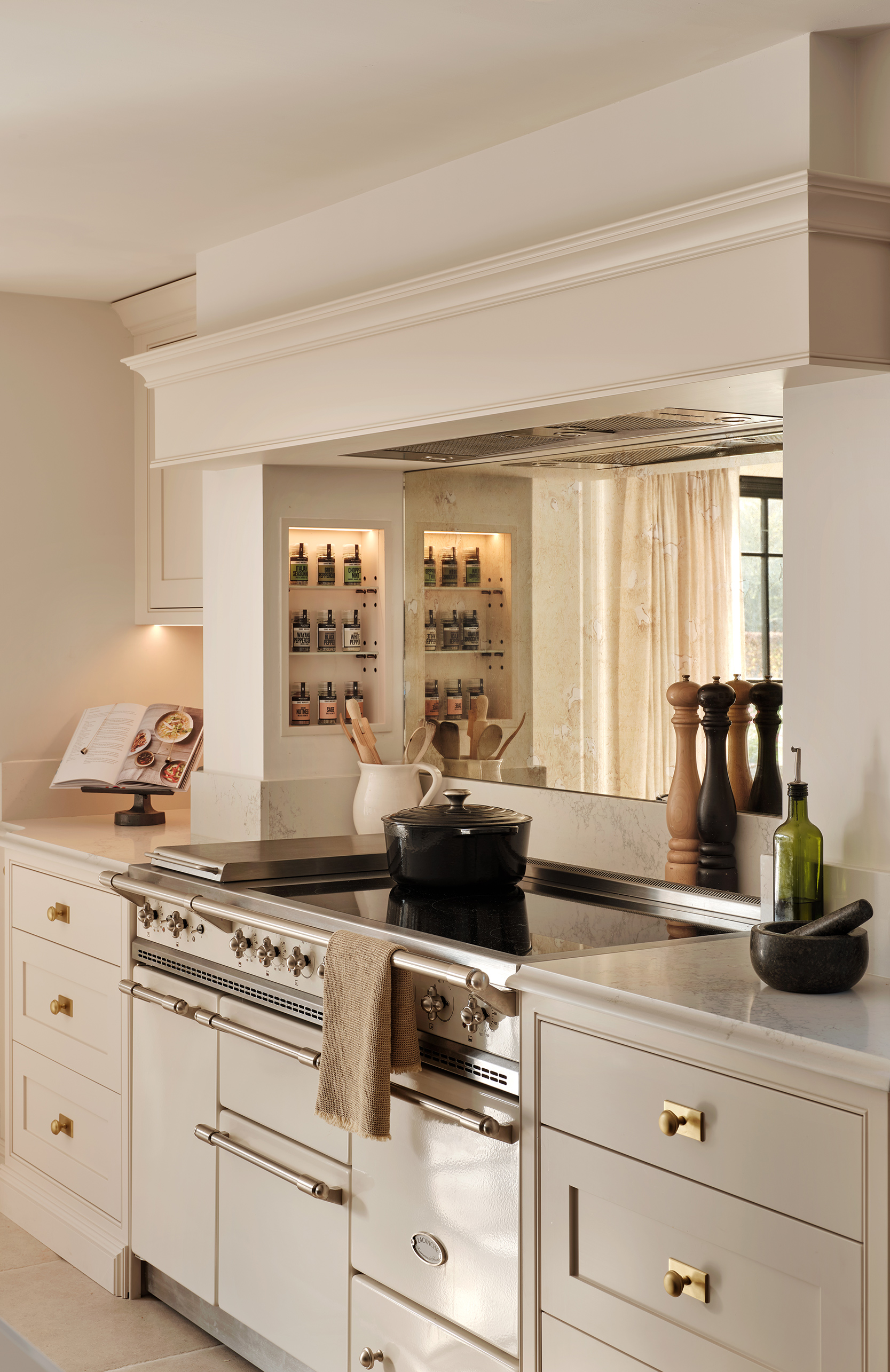 Bespoke kitchen featuring Lacanche stove