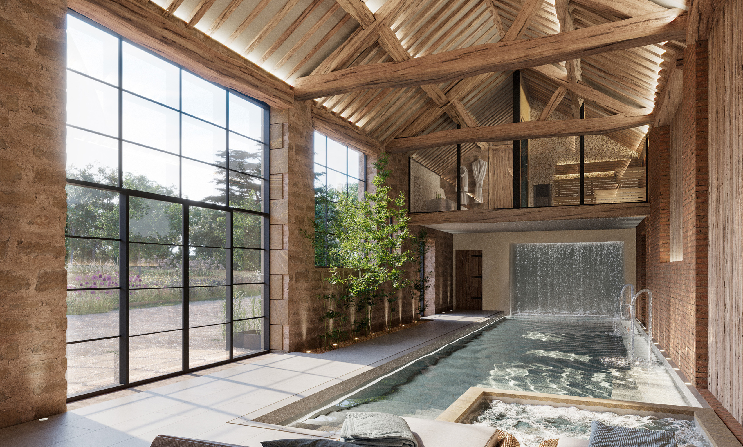 Pool with large window