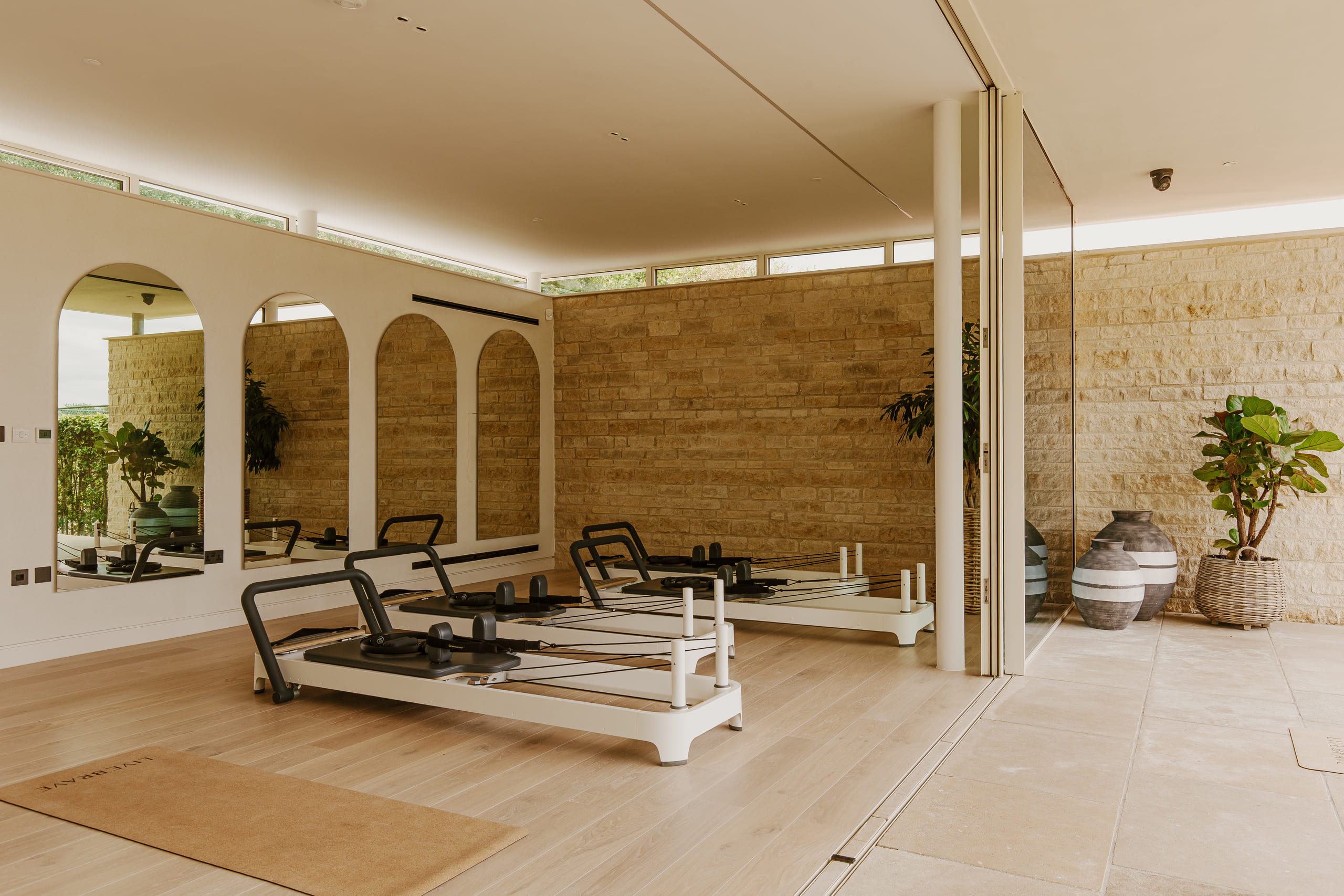 The interior design of a Cotswolds pilates studio by HollandGreen