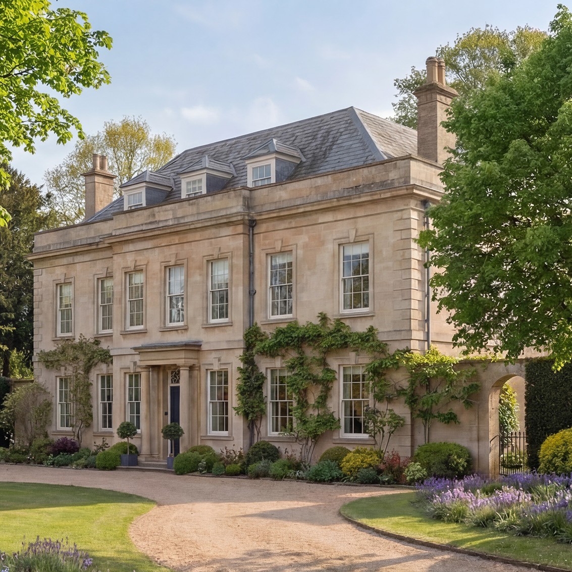 Listed Georgian Manor restoration in the Cotswolds by HollandGreen