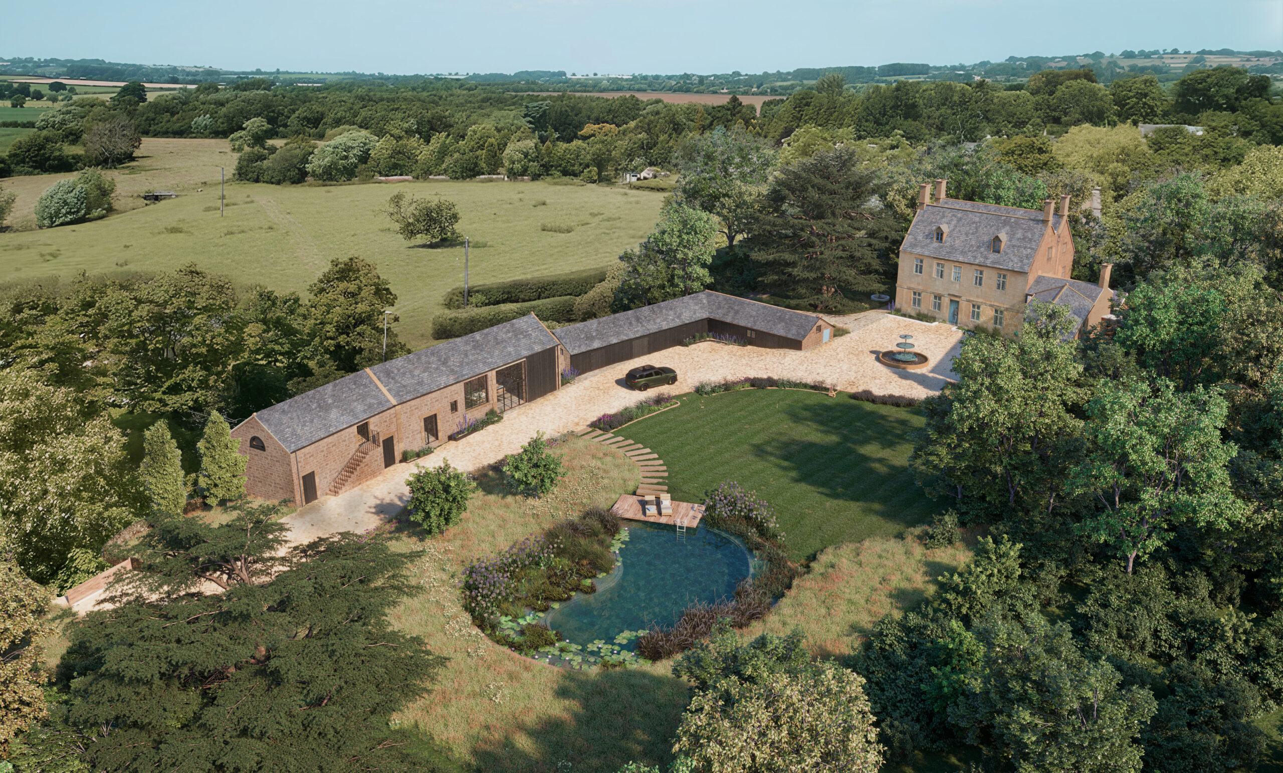 Renovation of a listed estate in the Cotswolds by hollandGreen